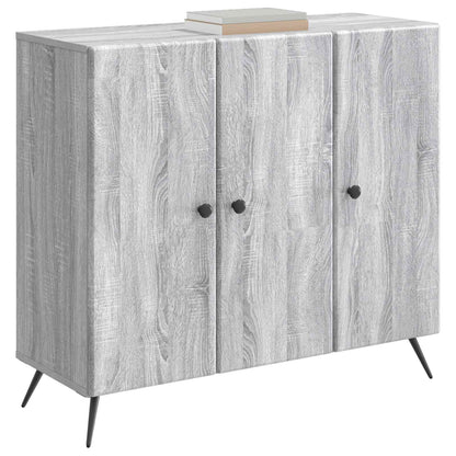 Sideboard Grey Sonoma 89 x 34.5 x 80 cm Engineered Wood