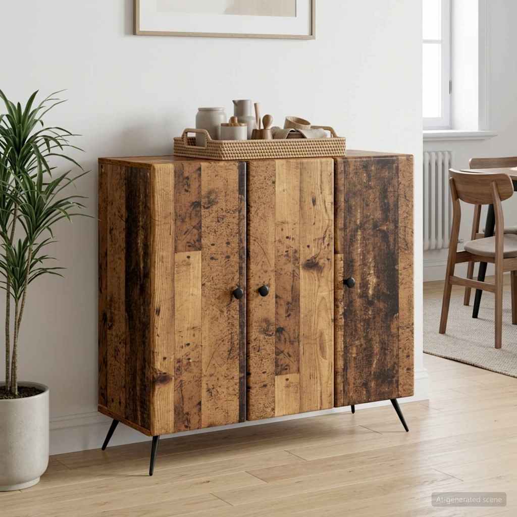 Sideboard Old Wood 89 x 34.5 x 80 cm Engineered Wood
