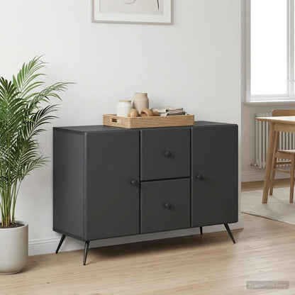 Sideboard with Drawer Black 89 x 34.5 x 60 cm Engineered Wood