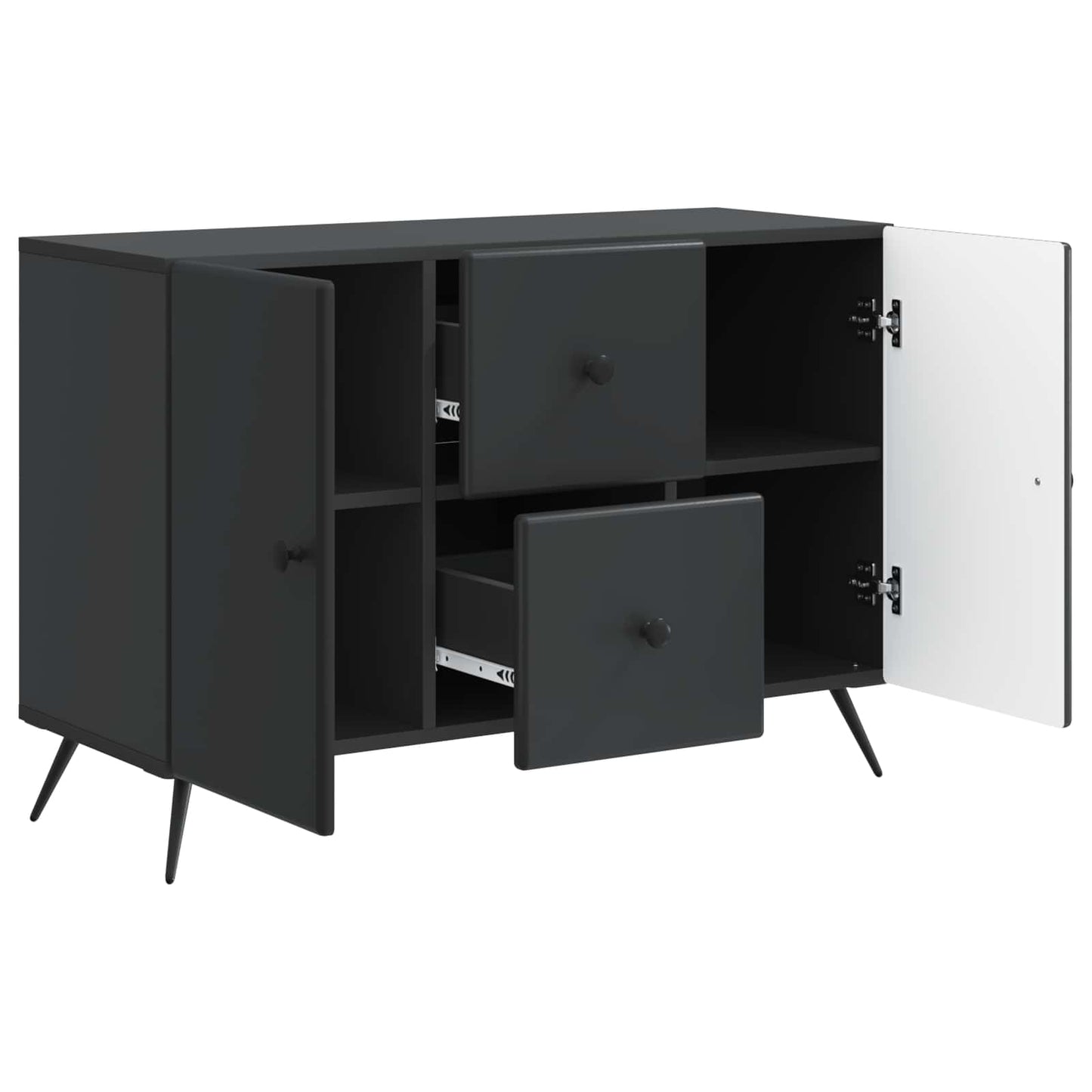 Sideboard with Drawer Black 89 x 34.5 x 60 cm Engineered Wood