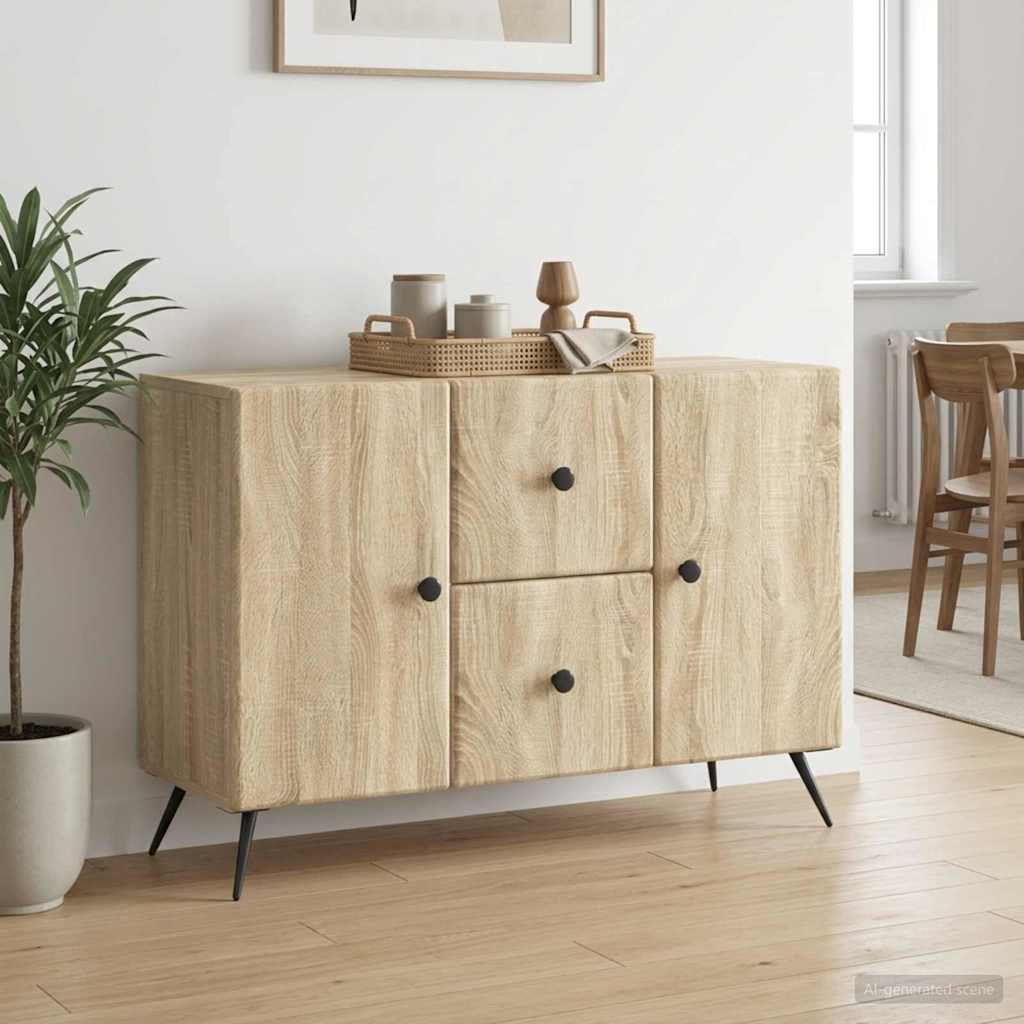 Sideboard Sonoma Oak 89 x 34.5 x 60 cm Engineered Wood