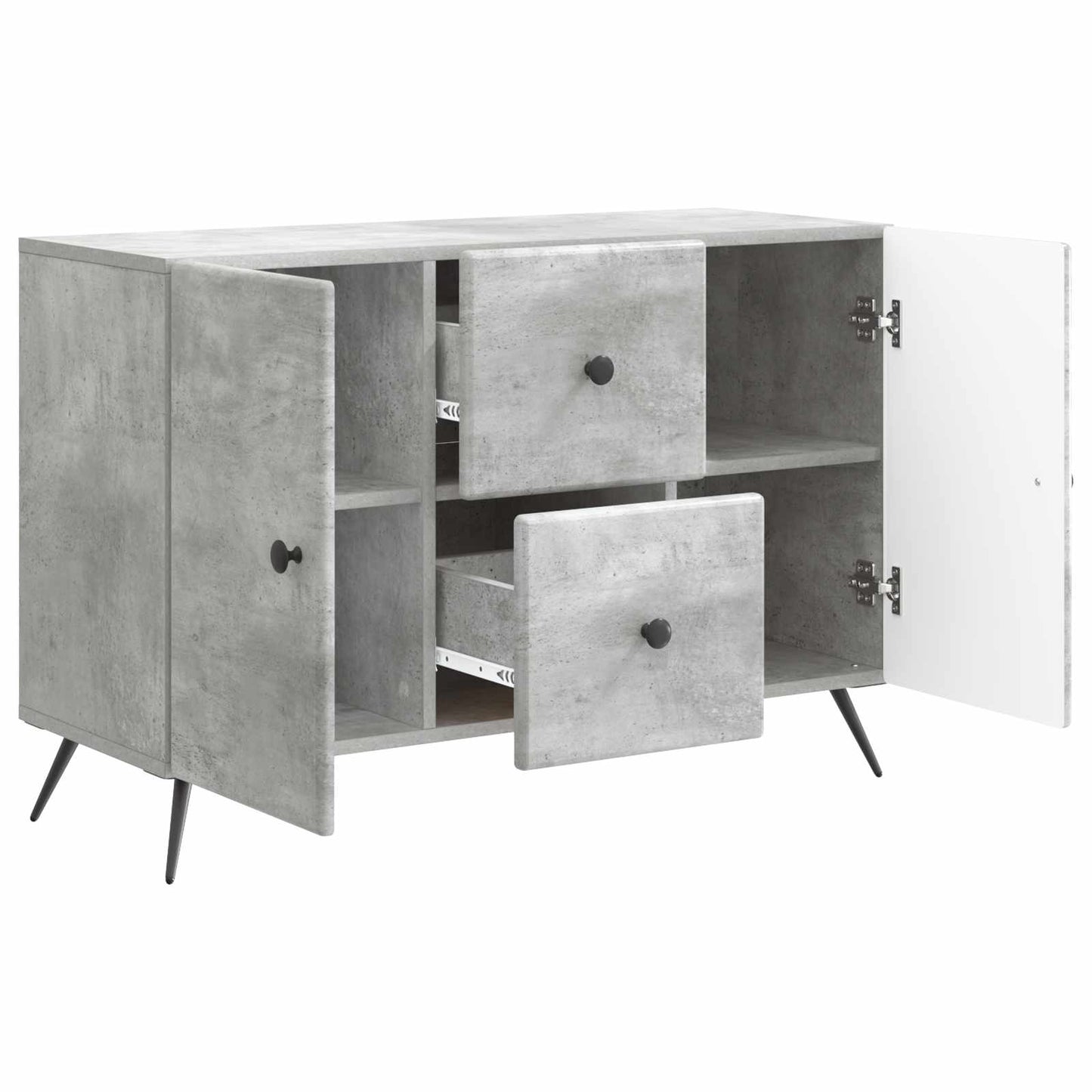 Sideboard Concrete Grey 89 x 34.5 x 60 cm Engineered Wood