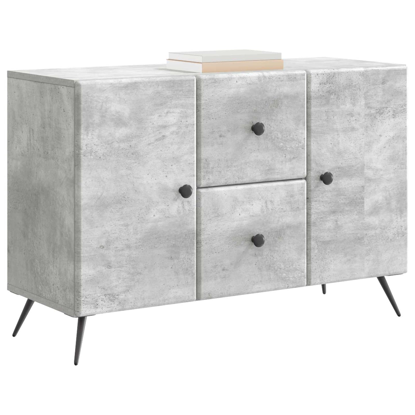Sideboard Concrete Grey 89 x 34.5 x 60 cm Engineered Wood