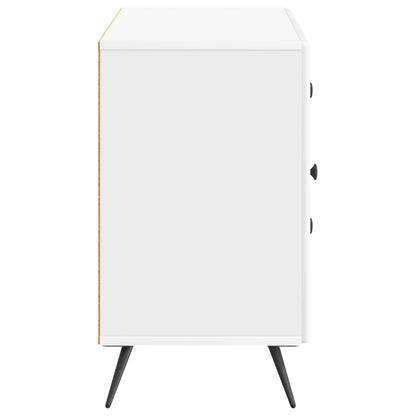 Sideboard High Gloss White 89 x 34.5 x 60 cm Engineered Wood