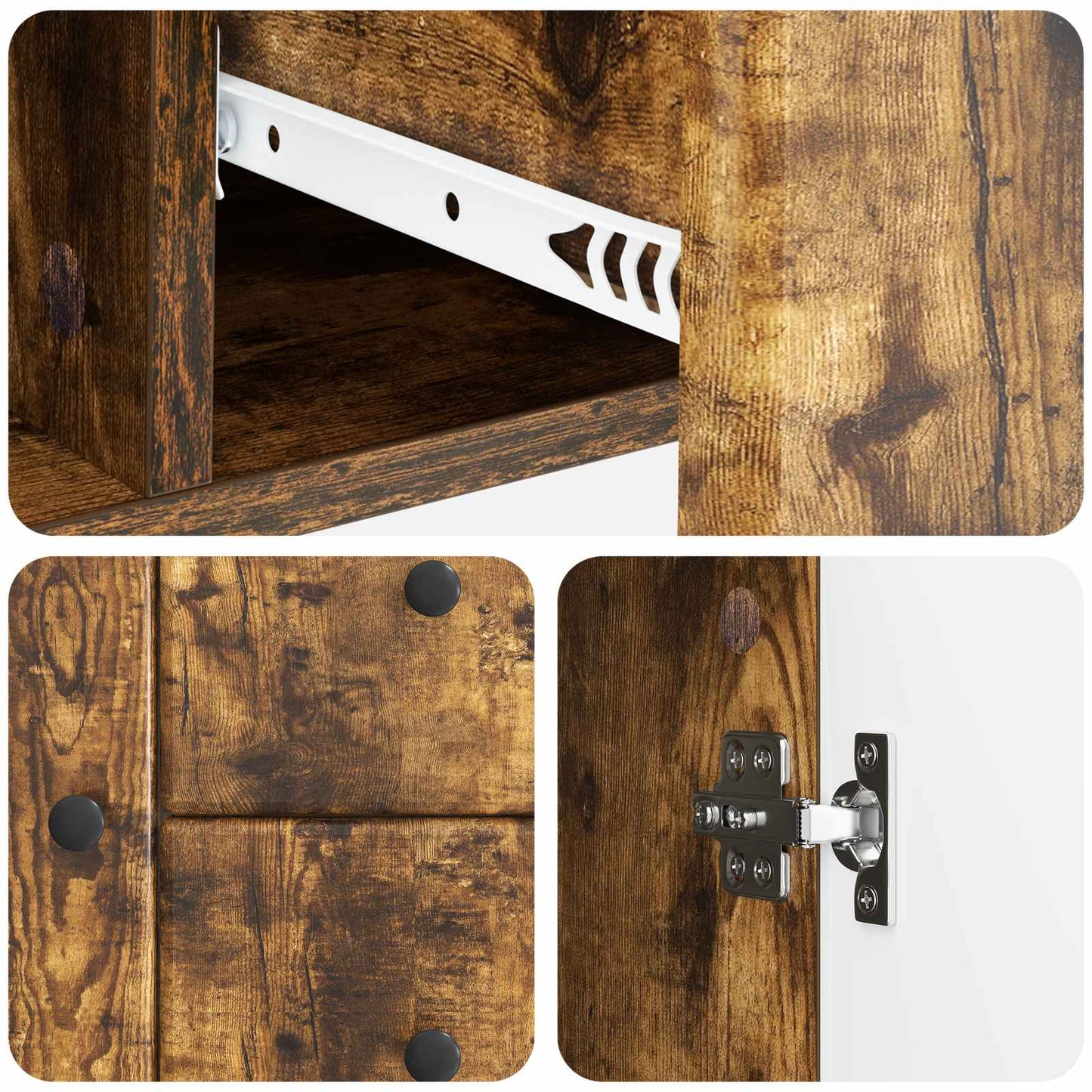 Sideboard Smoked Oak 89 x 34.5 x 60 cm Engineered Wood