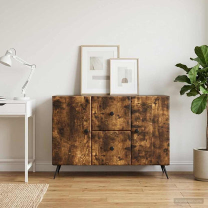 Sideboard Smoked Oak 89 x 34.5 x 60 cm Engineered Wood