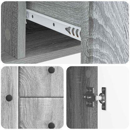 Sideboard Grey Sonoma 89 x 34.5 x 60 cm Engineered Wood