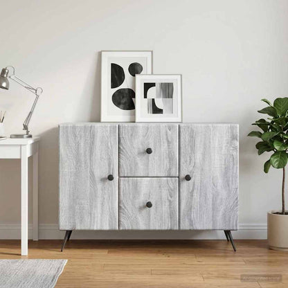 Sideboard Grey Sonoma 89 x 34.5 x 60 cm Engineered Wood