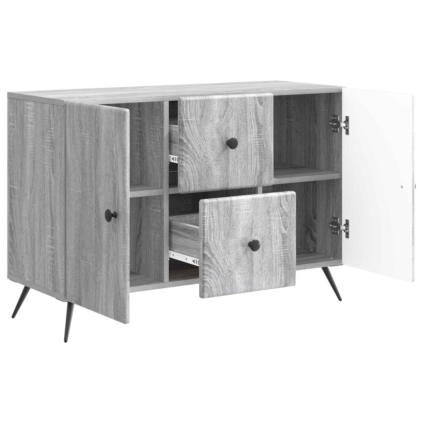 Sideboard Grey Sonoma 89 x 34.5 x 60 cm Engineered Wood