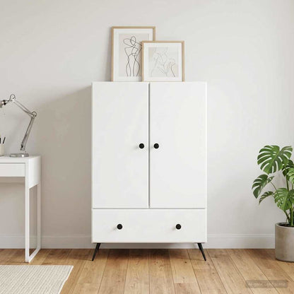 Sideboard with Drawer White 66 x 34.5 x 95 cm Engineered Wood
