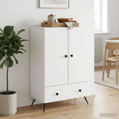 Sideboard with Drawer White 66 x 34.5 x 95 cm Engineered Wood