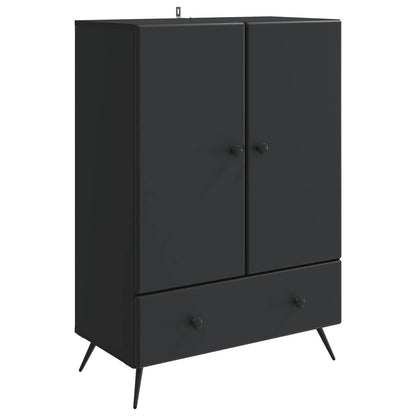 Sideboard with Drawer Black 66 x 34.5 x 95 cm Engineered Wood