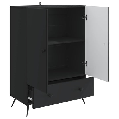 Sideboard with Drawer Black 66 x 34.5 x 95 cm Engineered Wood