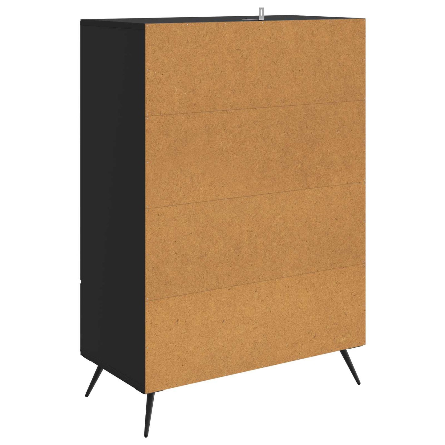 Sideboard with Drawer Black 66 x 34.5 x 95 cm Engineered Wood