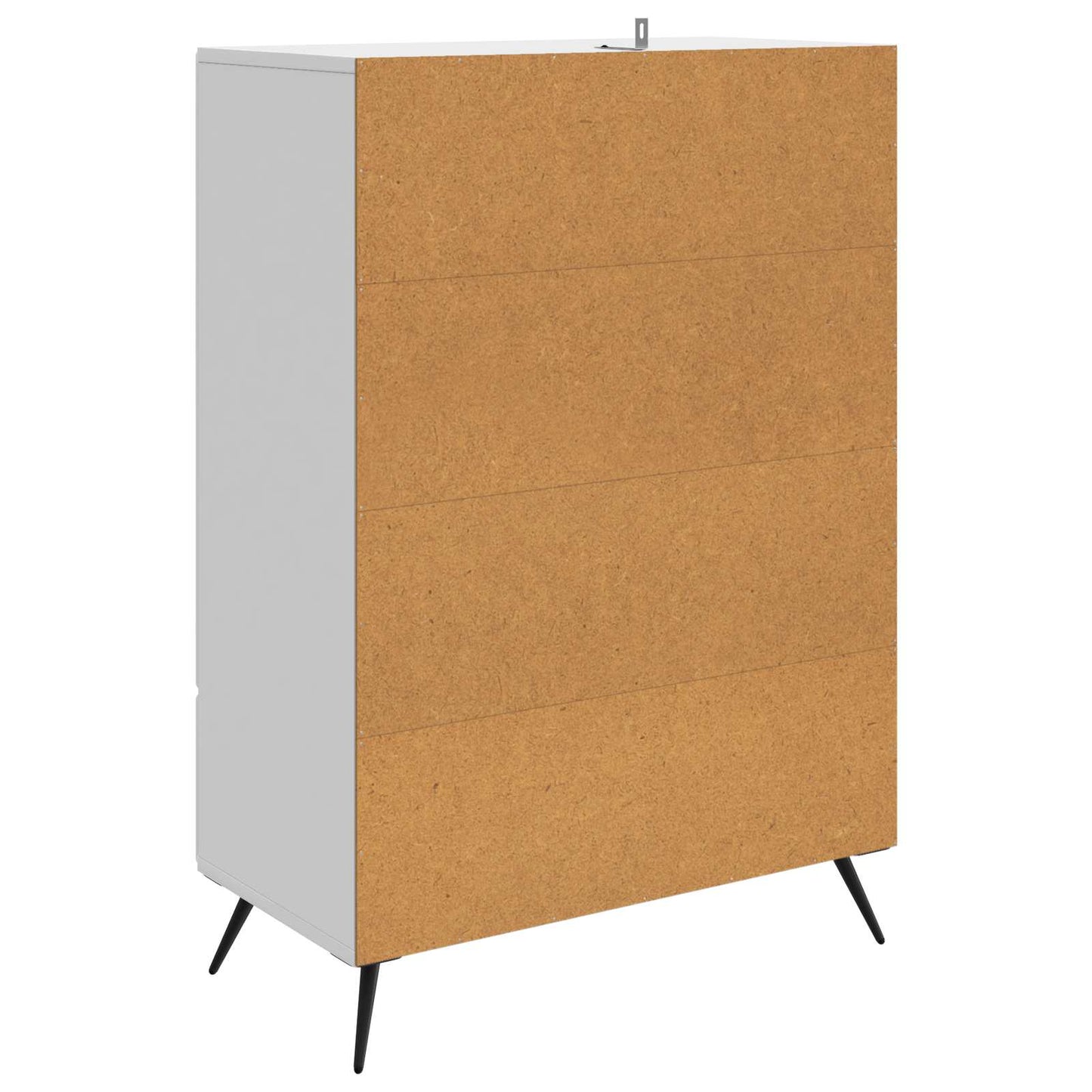 Sideboard High Gloss White 66 x 34.5 x 95 cm Engineered Wood