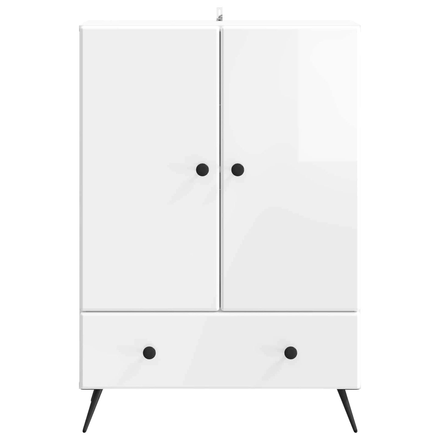 Sideboard High Gloss White 66 x 34.5 x 95 cm Engineered Wood