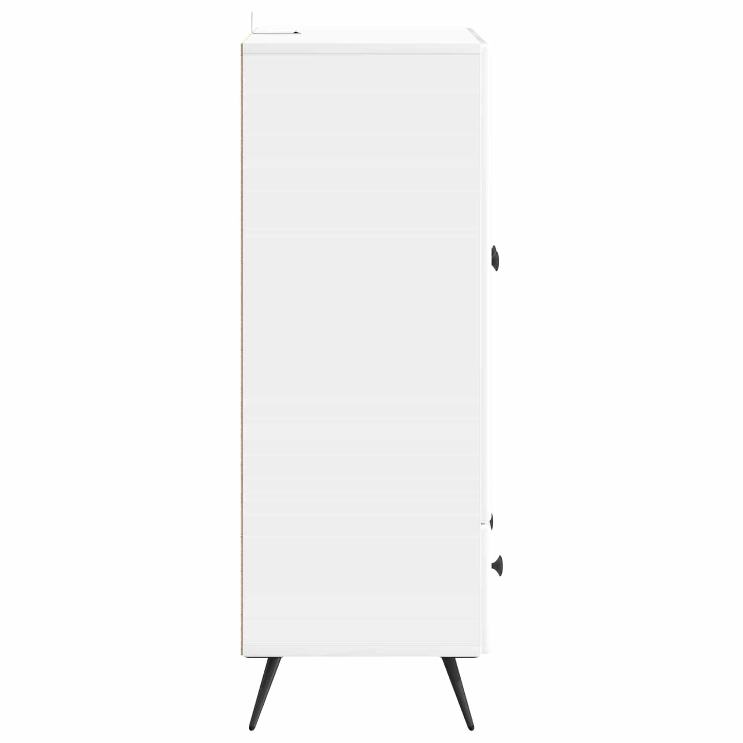 Sideboard High Gloss White 66 x 34.5 x 95 cm Engineered Wood
