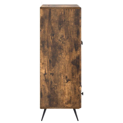 Sideboard Smoked Oak 66 x 34.5 x 95 cm Engineered Wood