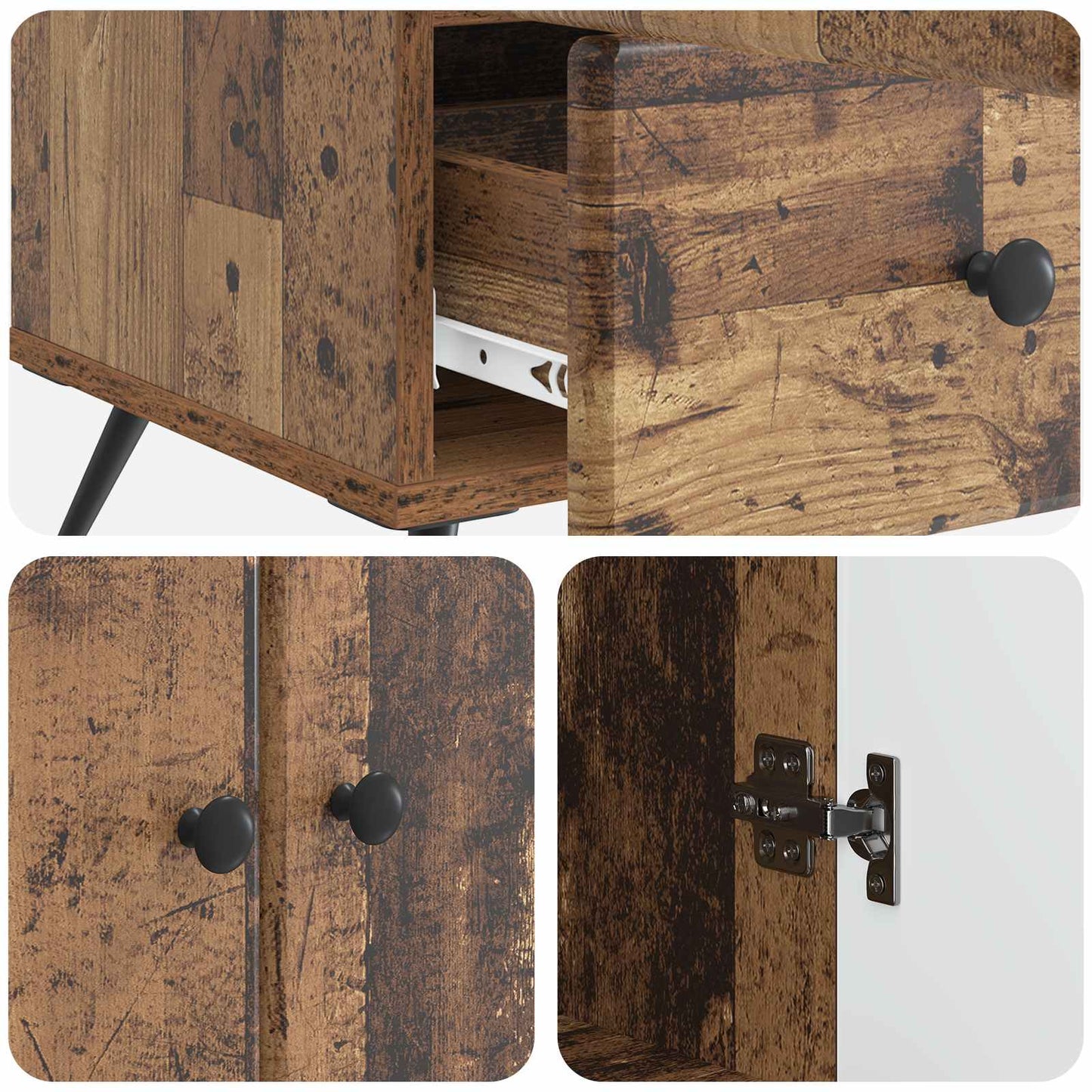 Sideboard Old Wood 66 x 34.5 x 95 cm Engineered Wood