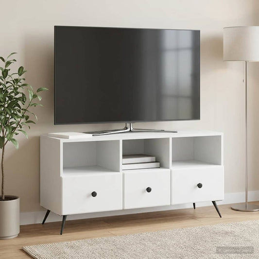 TV Cabinet with Drawer White 102 x 34.5 x 50 cm Engineered Wood
