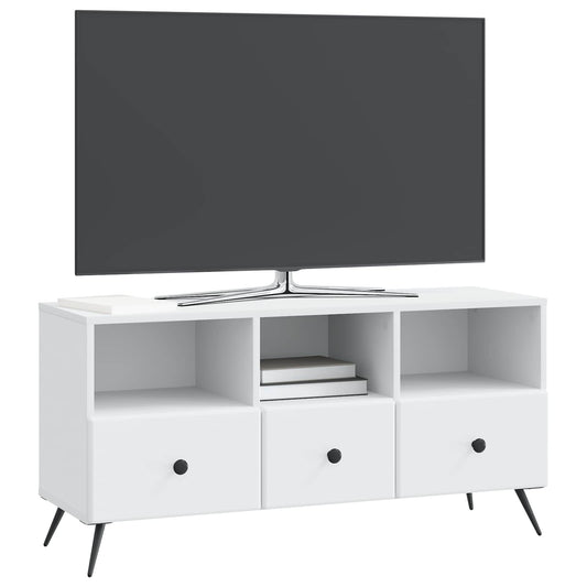 TV Cabinet with Drawer White 102 x 34.5 x 50 cm Engineered Wood