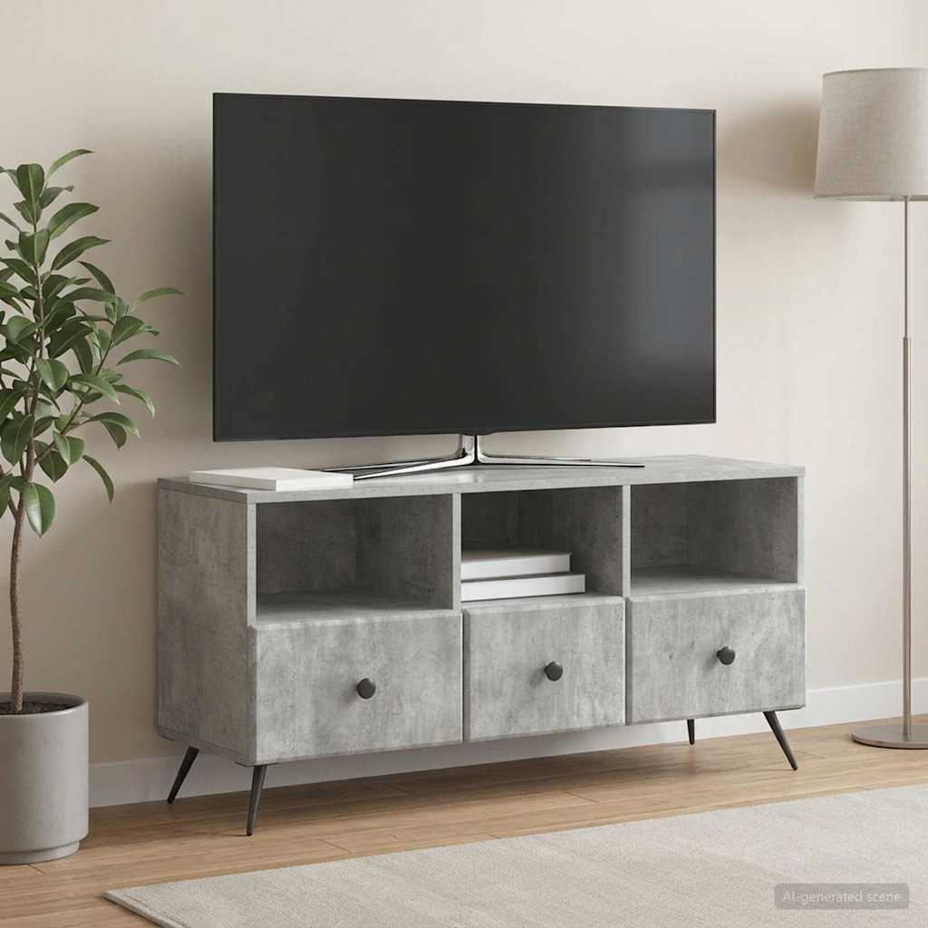 TV Cabinet Concrete Grey 102 x 34.5 x 50 cm Engineered Wood