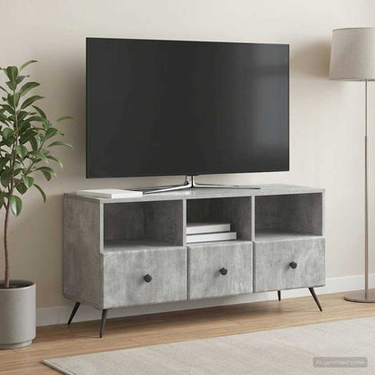 TV Cabinet Concrete Grey 102 x 34.5 x 50 cm Engineered Wood