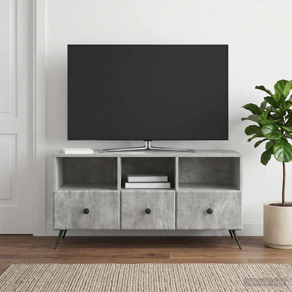TV Cabinet Concrete Grey 102 x 34.5 x 50 cm Engineered Wood