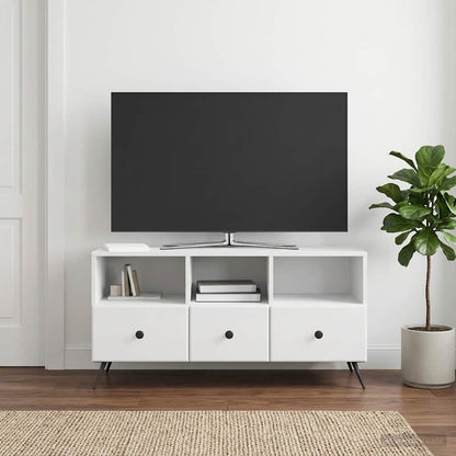 TV Cabinet High Gloss White 102 x 34.5 x 50 cm Engineered Wood