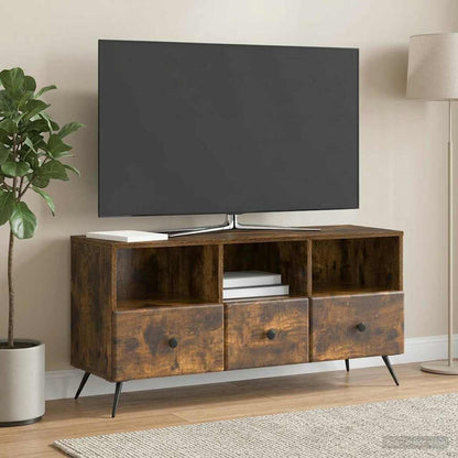 TV Cabinet Smoked Oak 102 x 34.5 x 50 cm Engineered Wood