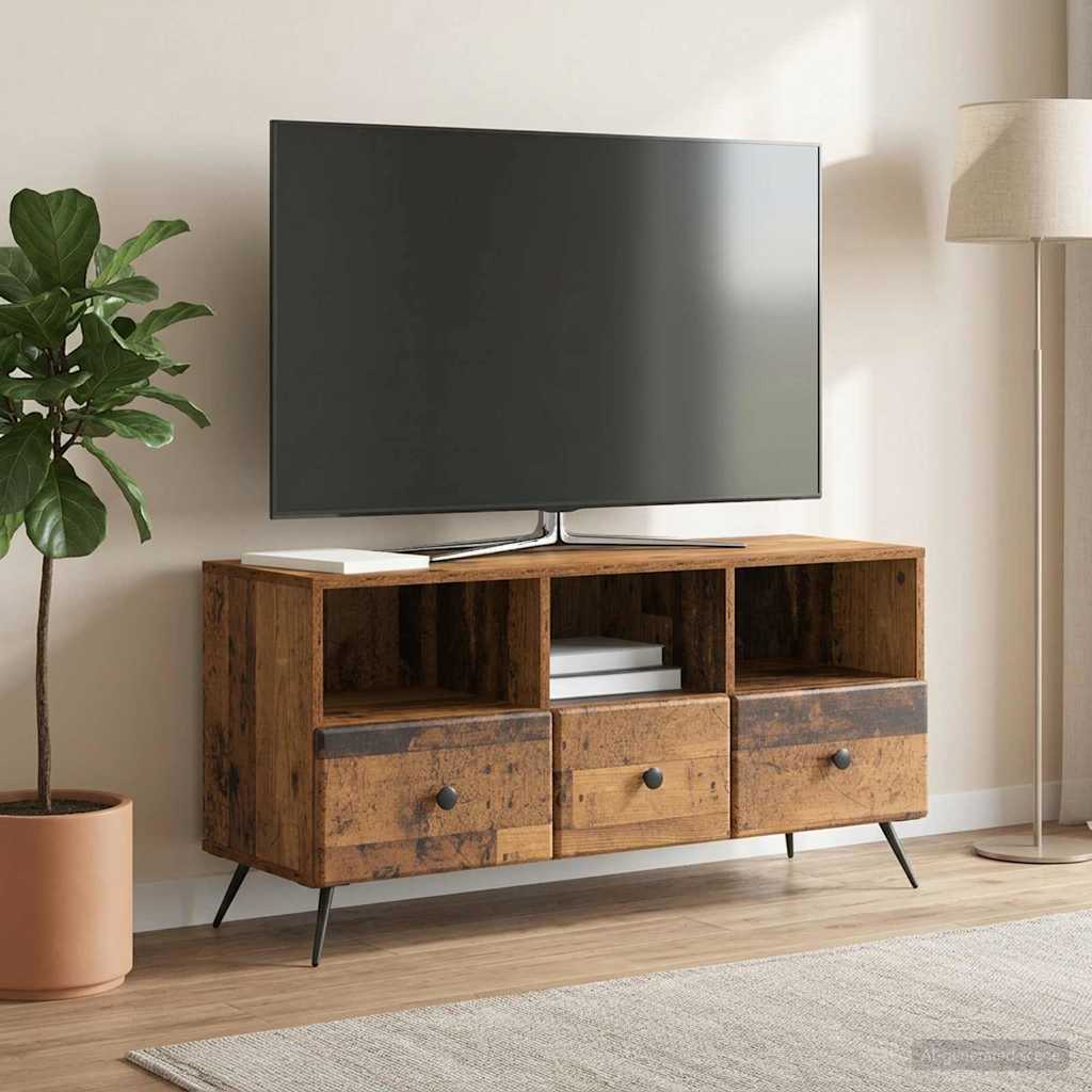 TV Cabinet Old Wood 102 x 34.5 x 50 cm Engineered Wood