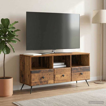 TV Cabinet Old Wood 102 x 34.5 x 50 cm Engineered Wood
