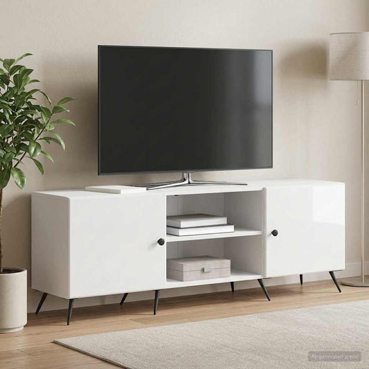 TV Cabinet High Gloss White 150 x 31 x 50 cm Engineered Wood