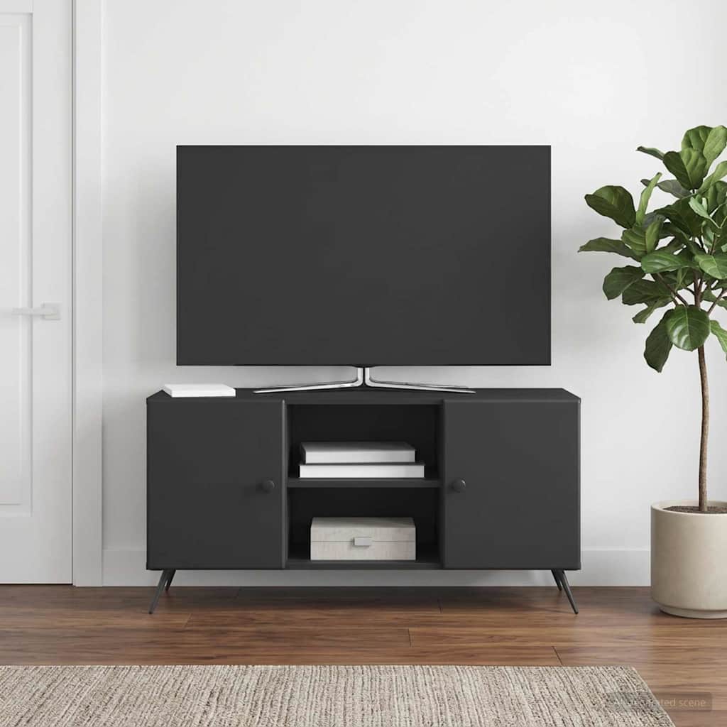 TV Cabinet Black 102 x 34.5 x 50 cm Engineered Wood