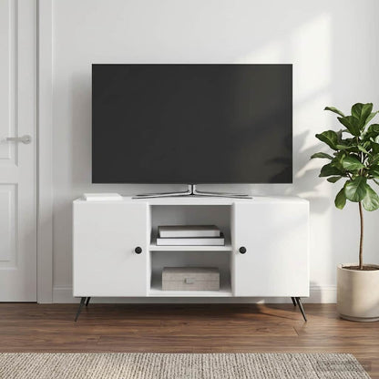 TV Cabinet High Gloss White 102 x 34.5 x 50 cm Engineered Wood