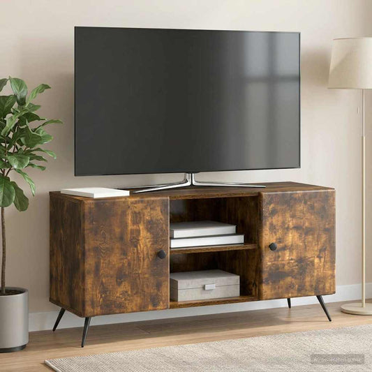 TV Cabinet Smoked Oak 102 x 34.5 x 50 cm Engineered Wood