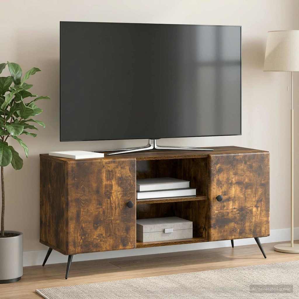 TV Cabinet 102 x 34.5 x 50 cm Smoked Oak Engineered Wood