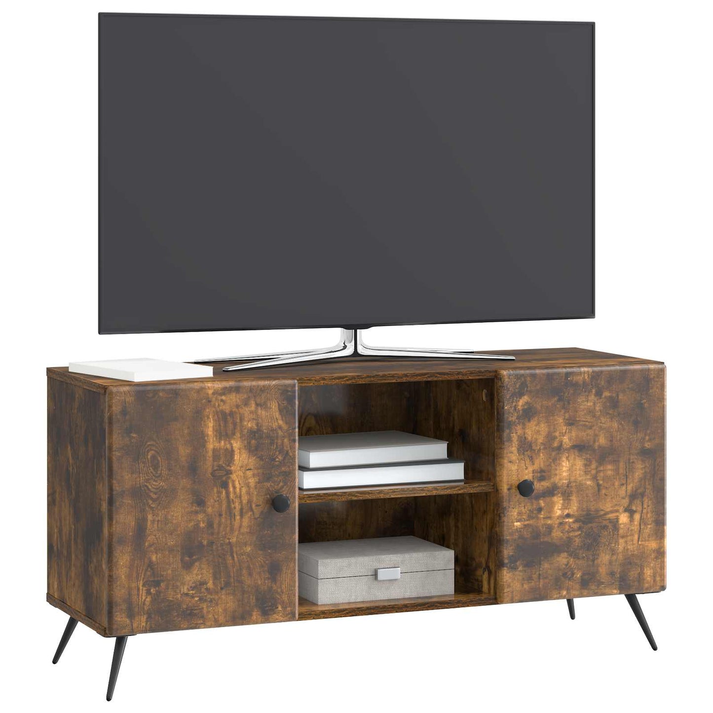 TV Cabinet Smoked Oak 102 x 34.5 x 50 cm Engineered Wood