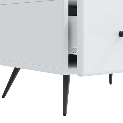 TV Cabinet with Drawer White 147 x 34.5 x 30 cm Engineered Wood