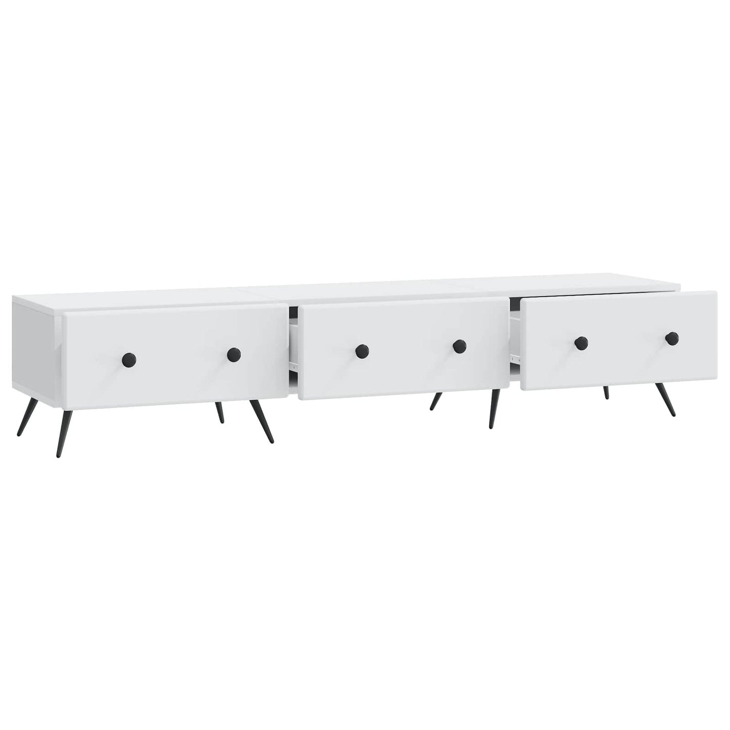 TV Cabinet with Drawer White 147 x 34.5 x 30 cm Engineered Wood