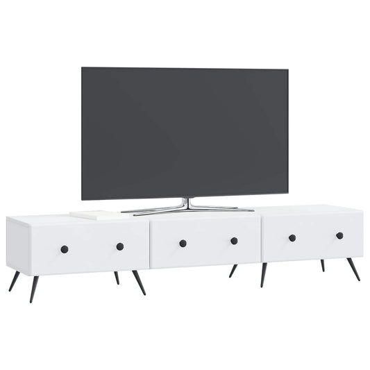 TV Cabinet with Drawer White 147 x 34.5 x 30 cm Engineered Wood