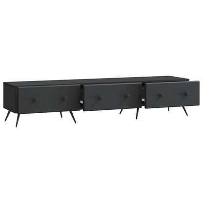 TV Cabinet with Drawer Black 147 x 34.5 x 30 cm Engineered Wood