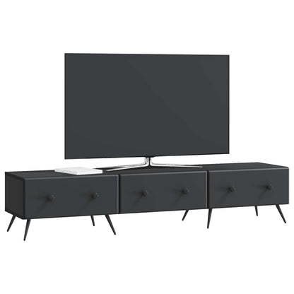 TV Cabinet with Drawer Black 147 x 34.5 x 30 cm Engineered Wood