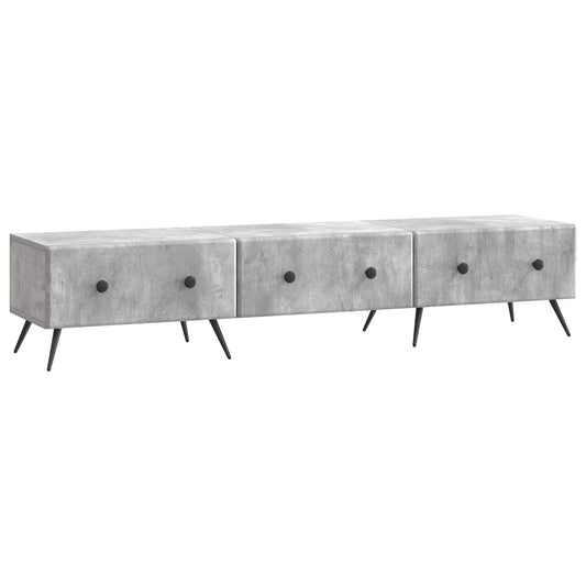 TV Cabinet Concrete Grey 147 x 34.5 x 30 cm Engineered Wood