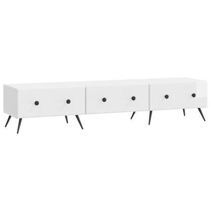 TV Cabinet High Gloss White 147 x 34.5 x 30 cm Engineered Wood