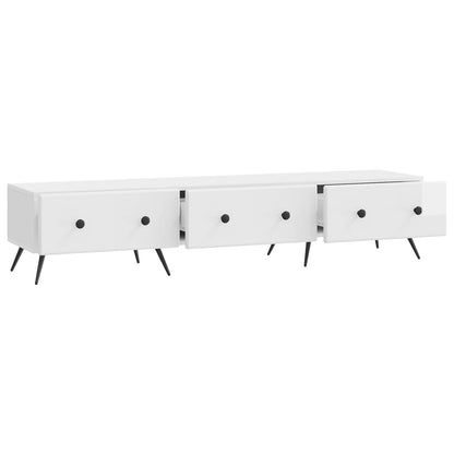 TV Cabinet High Gloss White 147 x 34.5 x 30 cm Engineered Wood