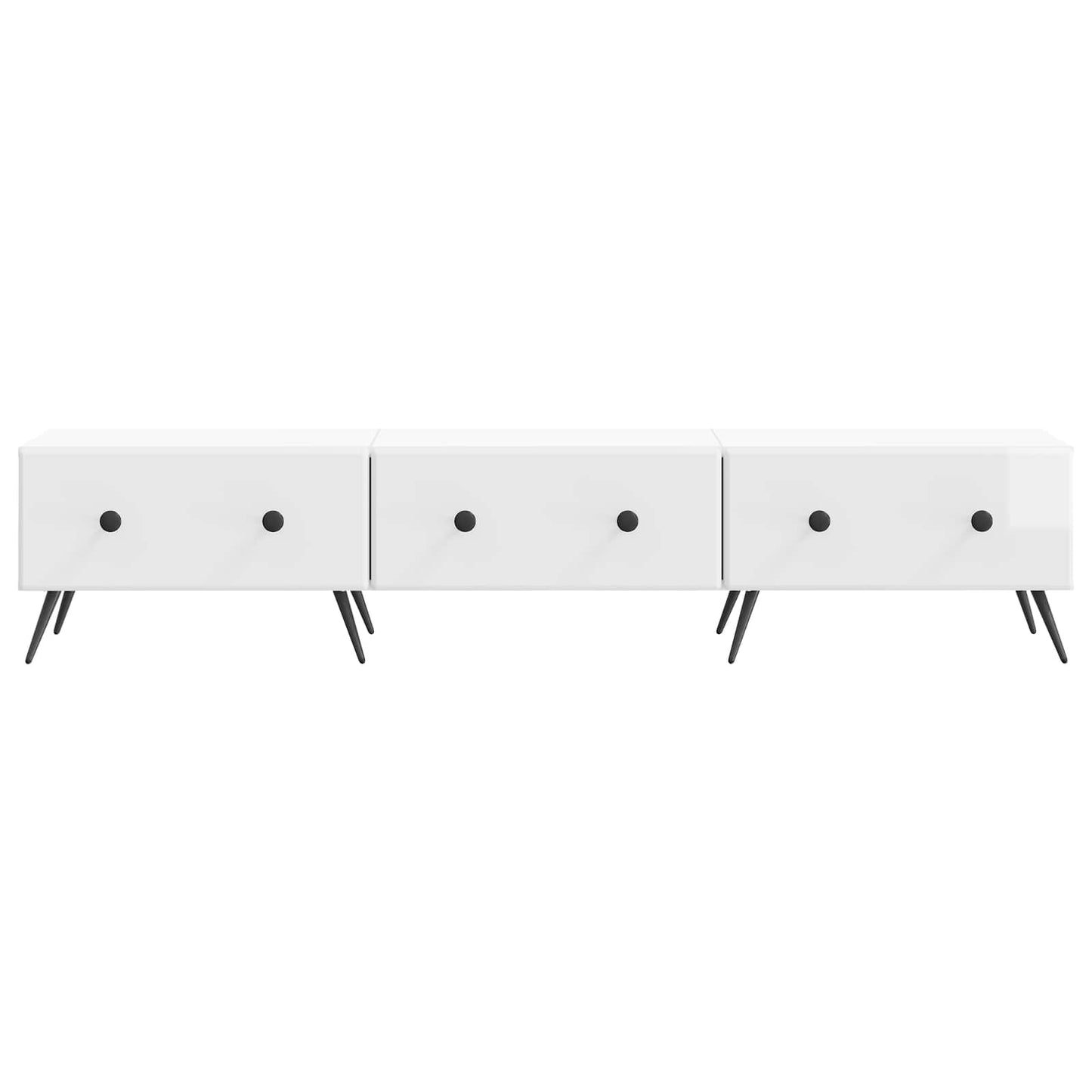 TV Cabinet High Gloss White 147 x 34.5 x 30 cm Engineered Wood