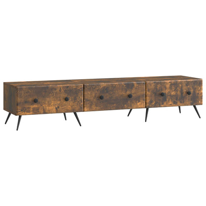 TV Cabinet Smoked Oak 147 x 34.5 x 30 cm Engineered Wood