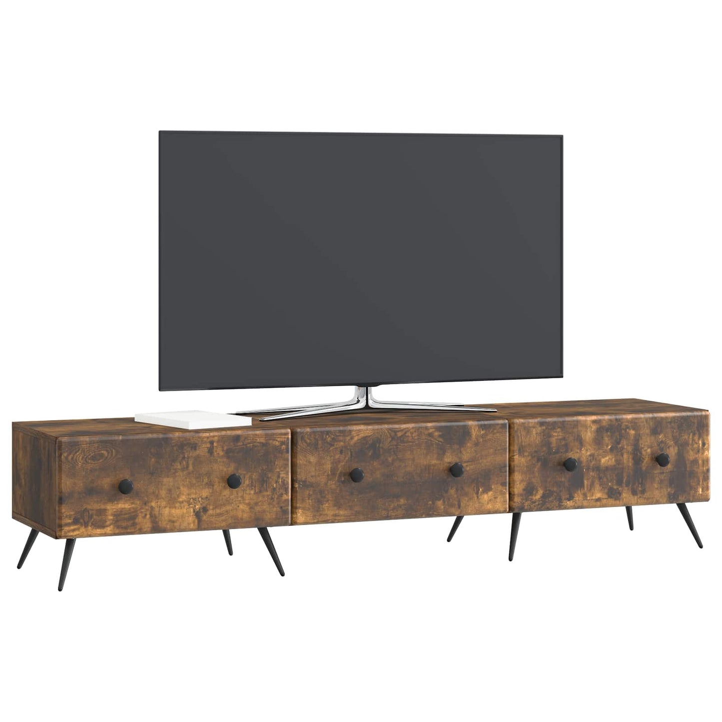 TV Cabinet Smoked Oak 147 x 34.5 x 30 cm Engineered Wood