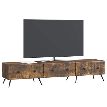 TV Cabinet Smoked Oak 147 x 34.5 x 30 cm Engineered Wood